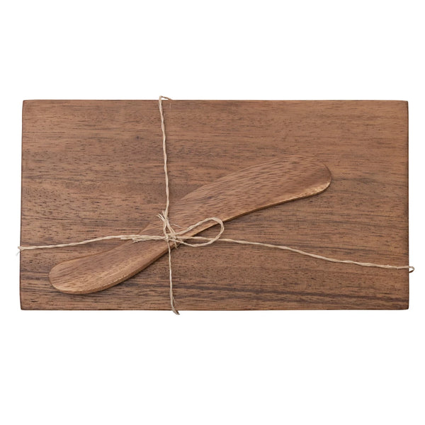 Acacia Cheese Board Set with Canape Knife