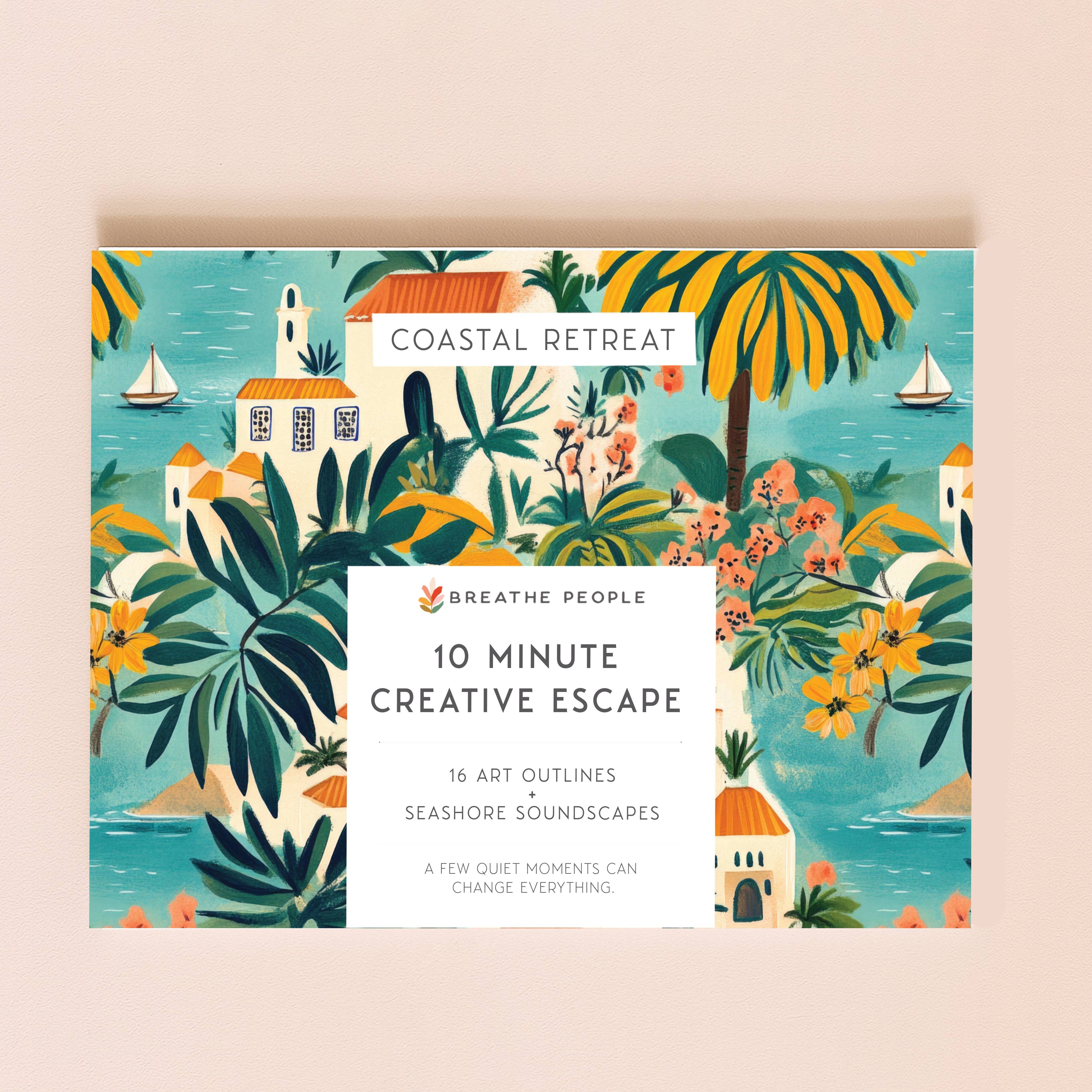 10 Minute Creative Escape Art Book — Coastal Retreat