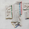 Napkins with Stitched Colored Edge, Set of 4