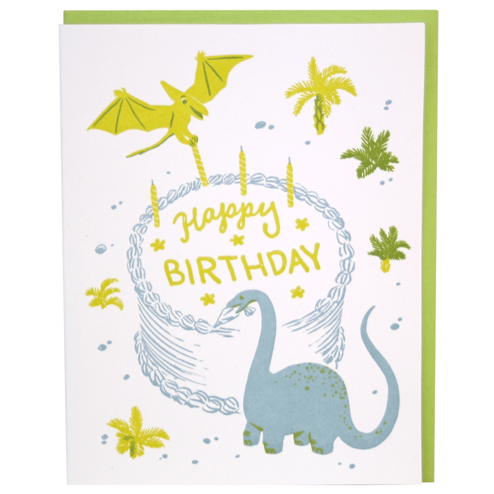 Dinosaur Bakers Birthday Card - DIGS