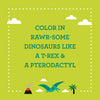 Dinosaurs Coloring Book + Stickers - DIGS