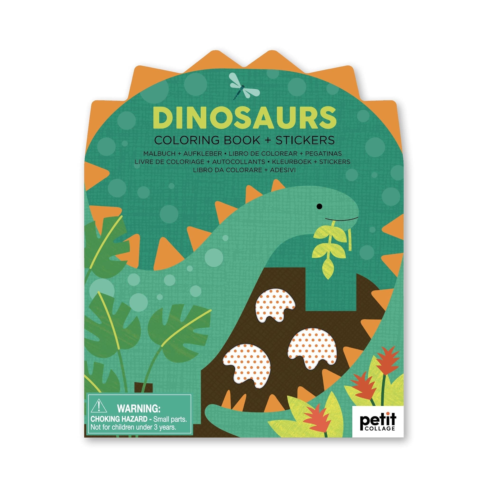 Dinosaurs Coloring Book + Stickers - DIGS