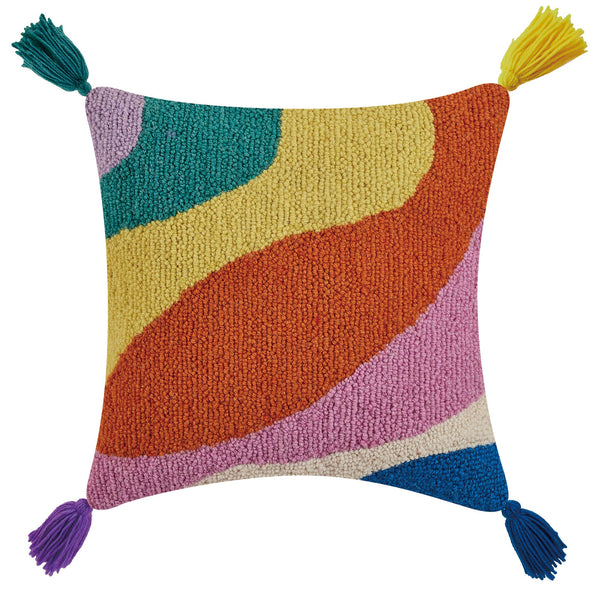 Disco Wave with Tassels Hook Pillow - DIGS