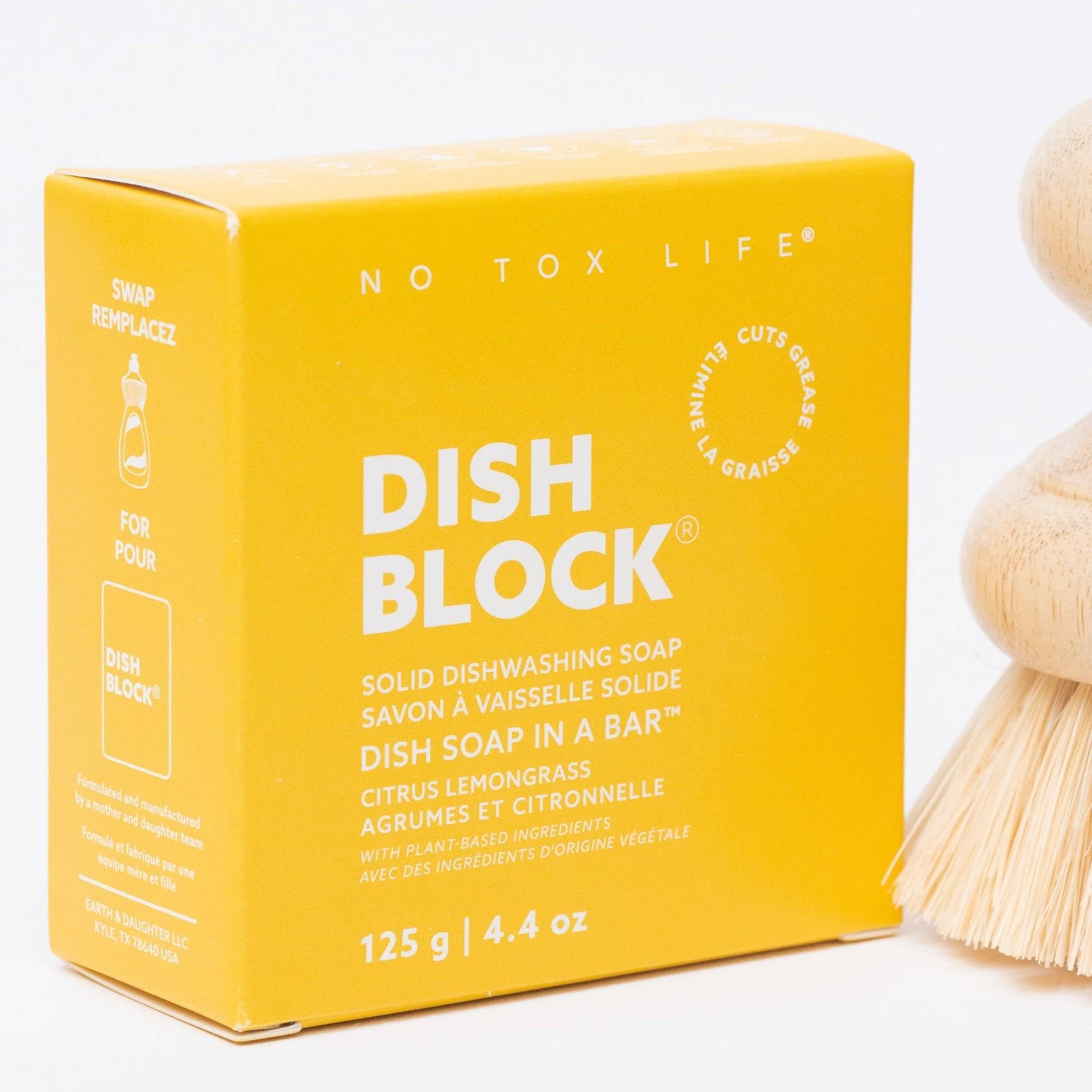 DISH BLOCK Solid Dish Soap Bar: Citrus Lemongrass - DIGS