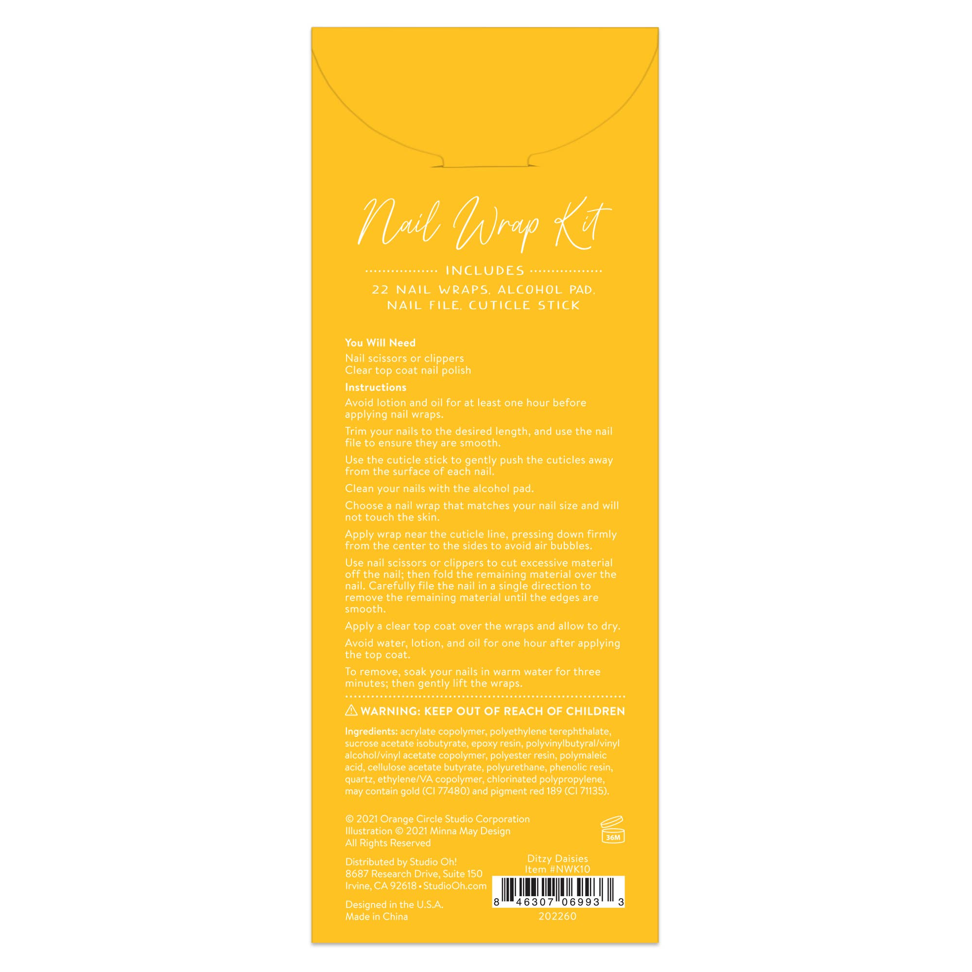 Ditzy Daisies Nail Wrap Kit - DIGS
