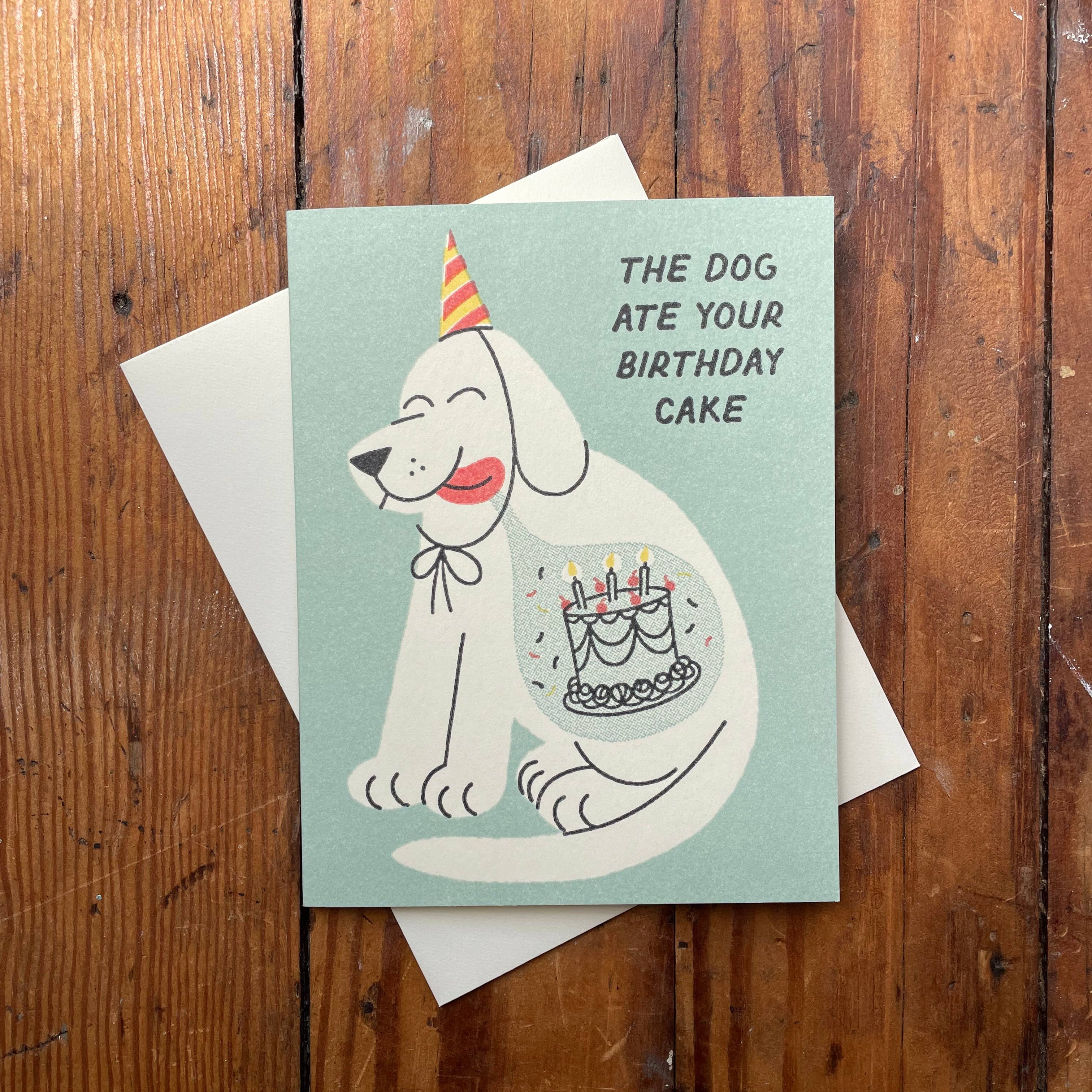 Dog Birthday Cake Card - DIGS