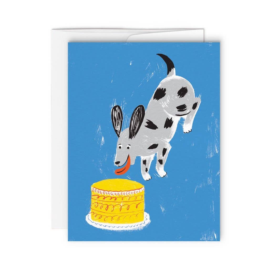 Dog & Cake Birthday Card - DIGS