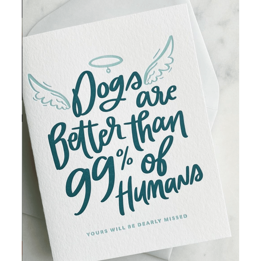 Dog Halo Letterpress Pet Sympathy Card - DIGS