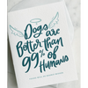 Dog Halo Letterpress Pet Sympathy Card - DIGS