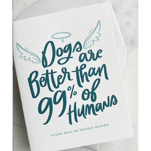Dog Halo Letterpress Pet Sympathy Card - DIGS