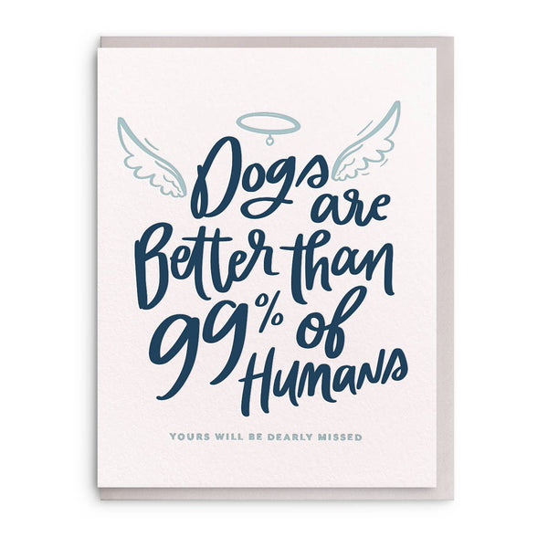 Dog Halo Letterpress Pet Sympathy Card - DIGS