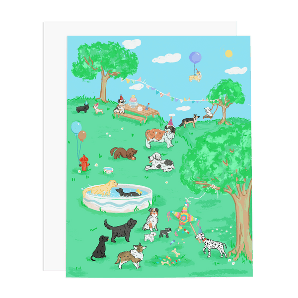 Dog Party Birthday Card - DIGS