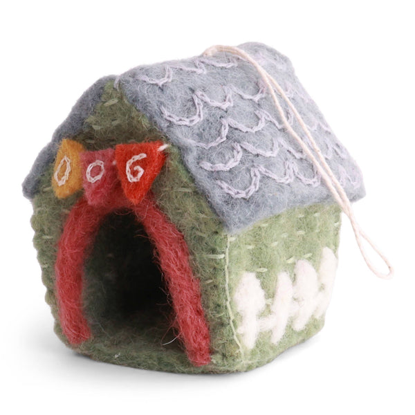 Doghouse Felt Ornament - DIGS