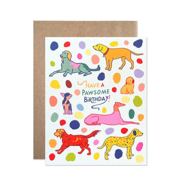 Dogs Pawsome Birthday Card - DIGS