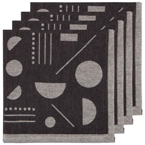 Domino Woven Cotton Napkins, Set/4 - DIGS