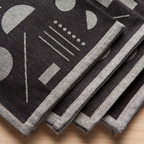 Domino Woven Cotton Napkins, Set/4 - DIGS