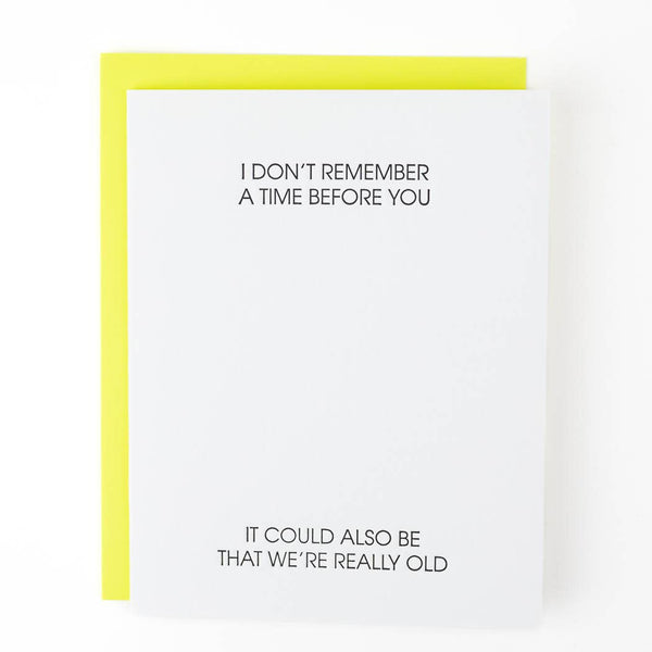 Don't Remember a Time Before You Card - DIGS
