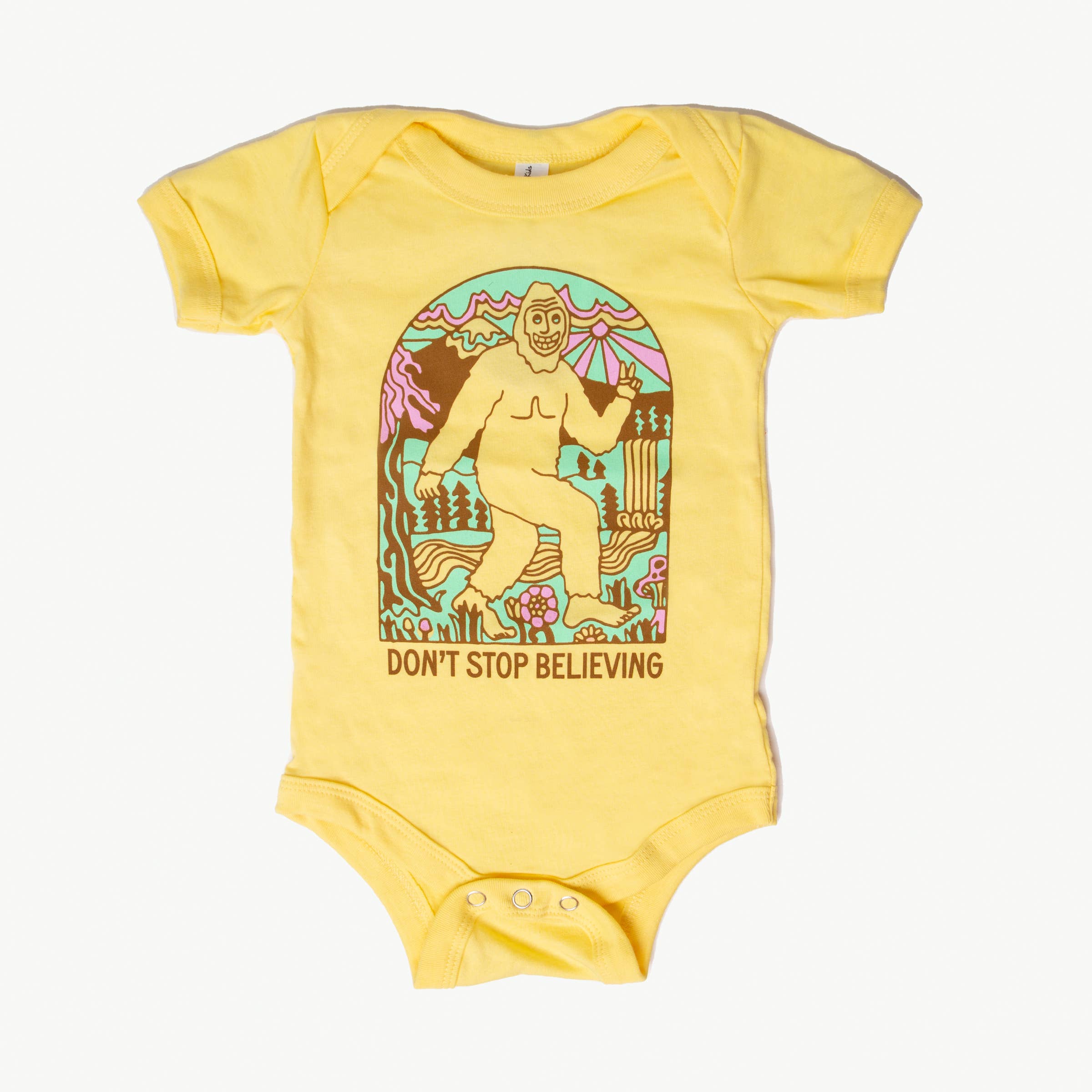Don't Stop Believing Bigfoot Onesie - DIGS