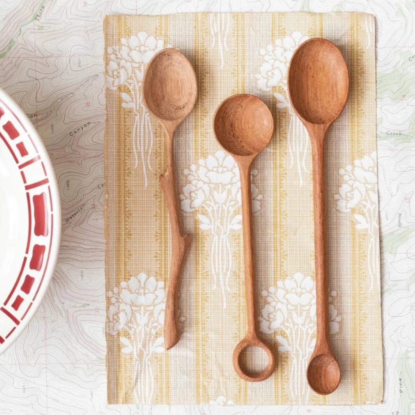 Doussie Wood Spoon With Circle Handle - DIGS