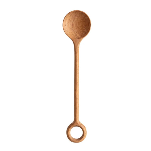 Doussie Wood Spoon With Circle Handle - DIGS