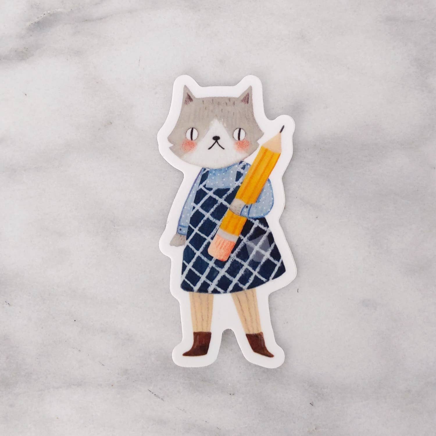 Drawing Cat Girl Sticker - DIGS