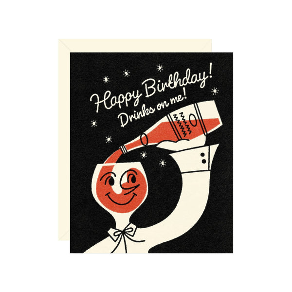 Drinks on Me Birthday Card - DIGS