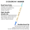 Dual Tone Brush Tip Acrylic Paint Markers - Set of 36 - DIGS