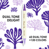 Dual Tone Brush Tip Acrylic Paint Markers - Set of 36 - DIGS