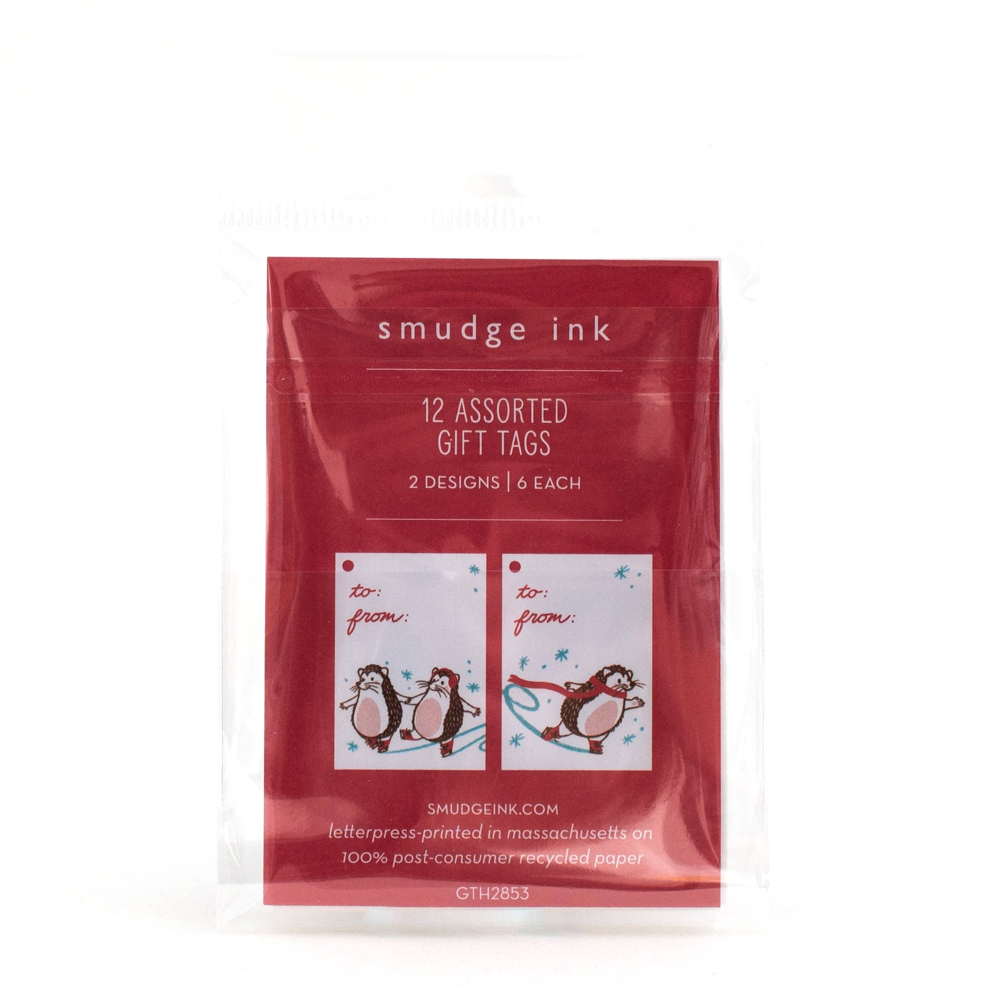 Skating Hedgehogs Gift Tag Set