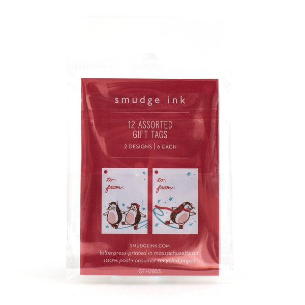 Skating Hedgehogs Gift Tag Set