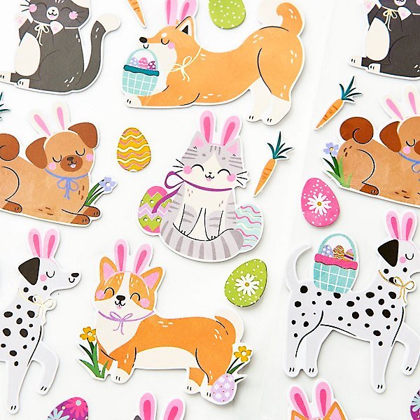 Easter Cat and Dog Stickers - DIGS