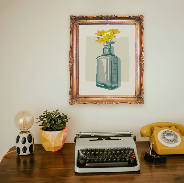 Modern Paint By Numbers Kit: Bottle Study