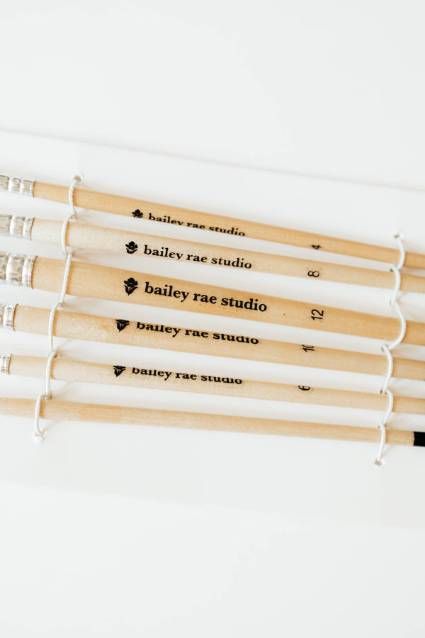 Round Tip Watercolor Brush Set - 6pc