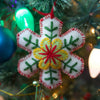 Classic Snowflake Embroidered Wool Ornament