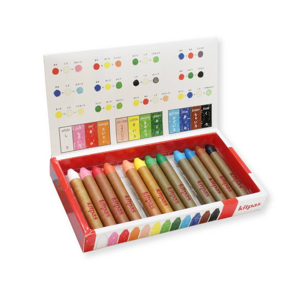 Kitpas  Art Crayons 12 Color Set