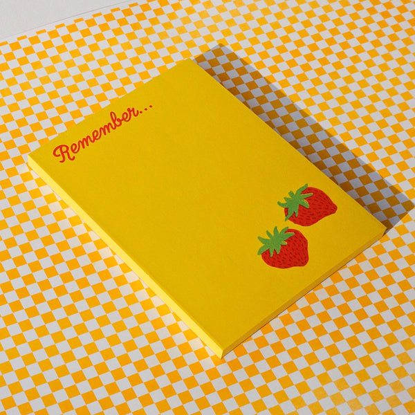 Remember Strawberry Notepad