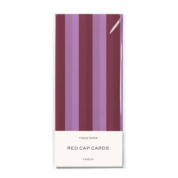 Eggplant and Lilac Stripes Tissue Paper - DIGS