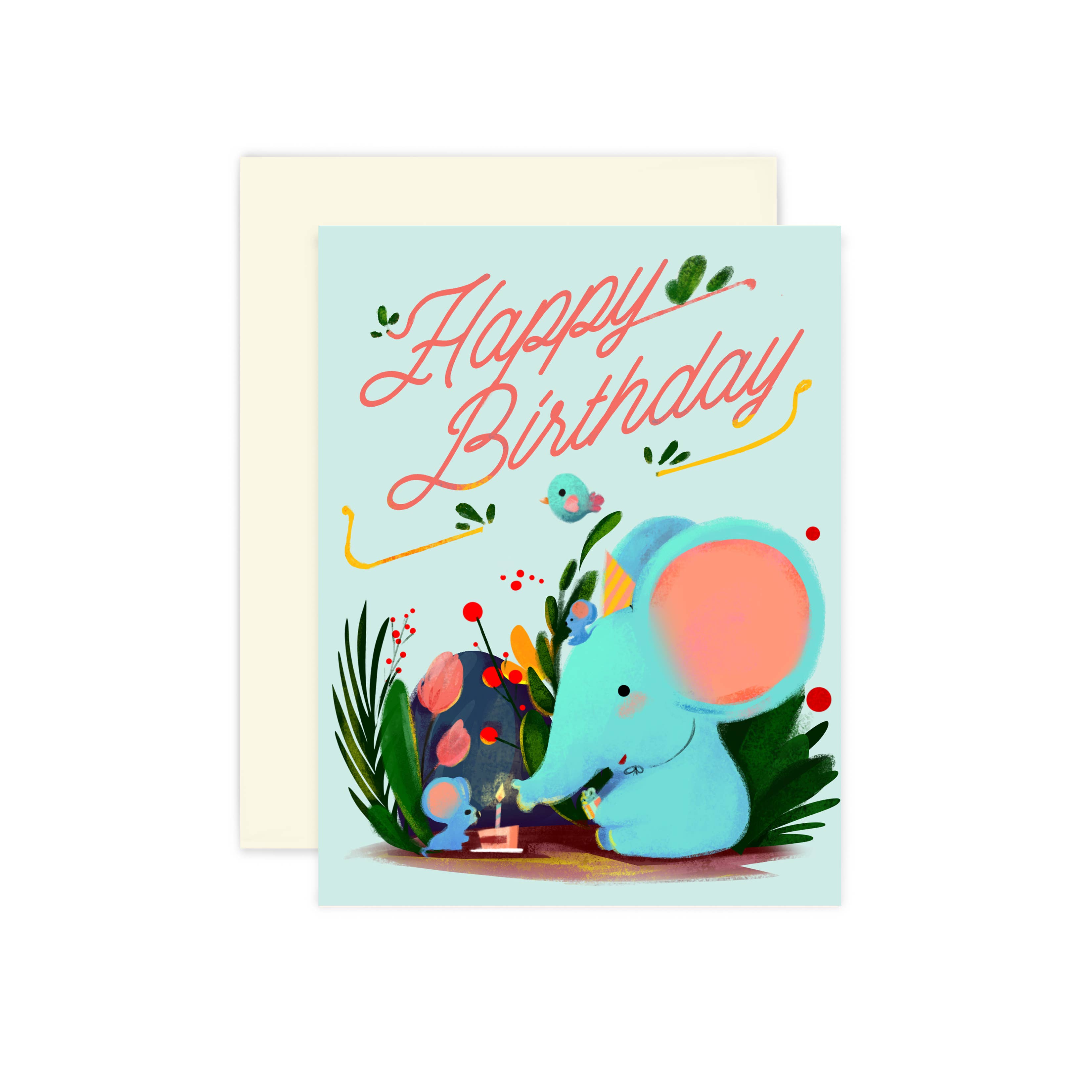 Elephant Birthday Card - DIGS