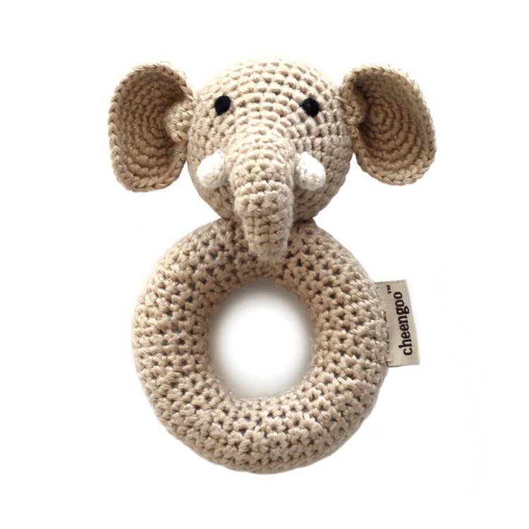 Elephant Crocheted Ring Rattle - DIGS