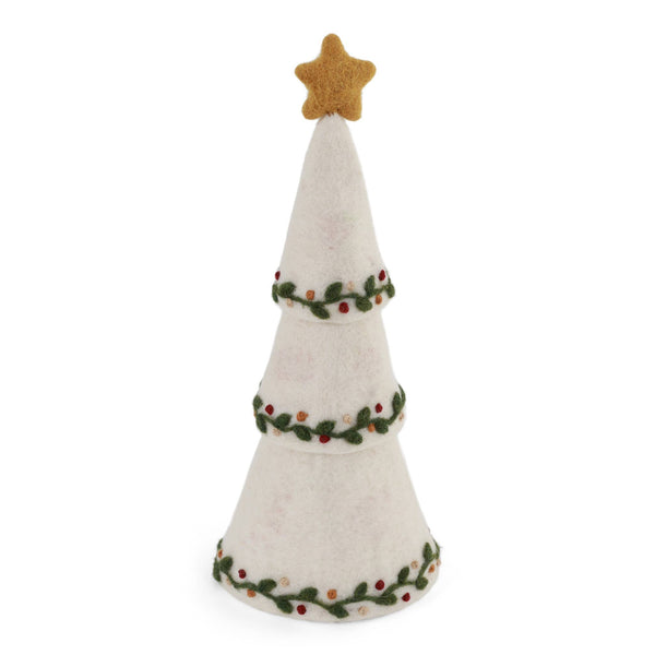 Embroidered 3pc Christmas Tree White - DIGS