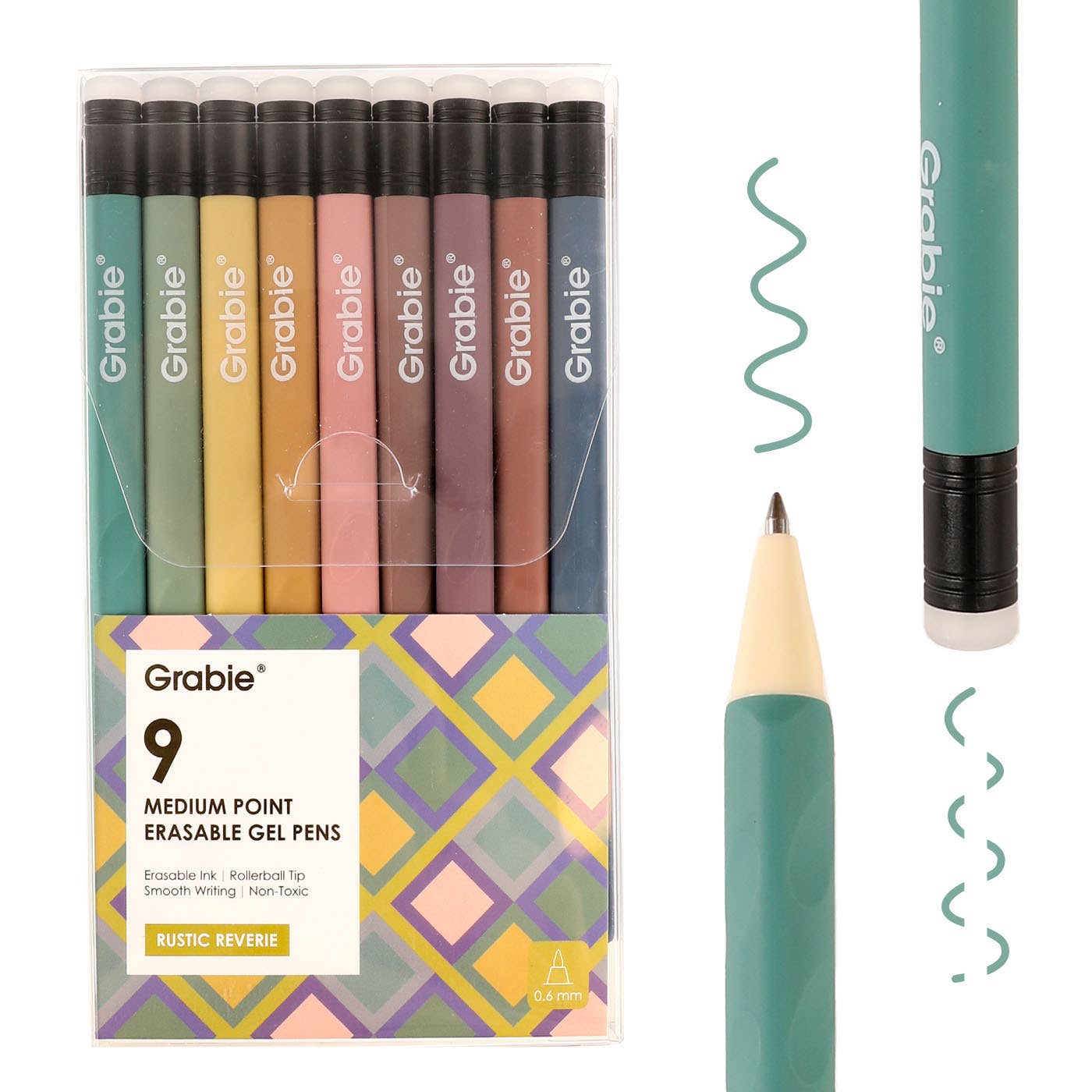 Erasable Gel Pens: Rustic Reverie - Set of 9 - DIGS