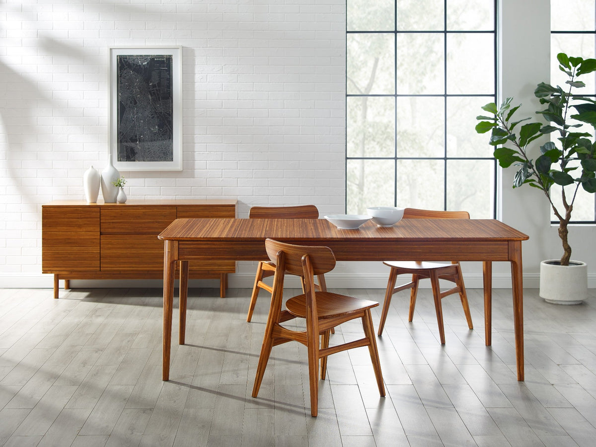 Greenington Erikka dining table in a furnished dining room