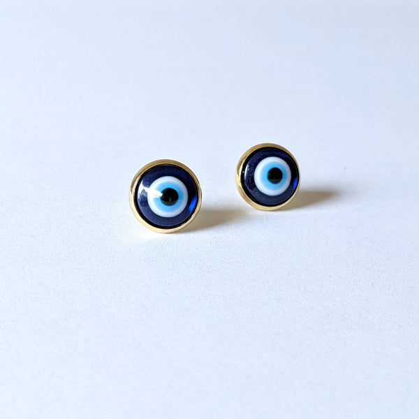 Evil Eye Blue Stud Earrings - DIGS