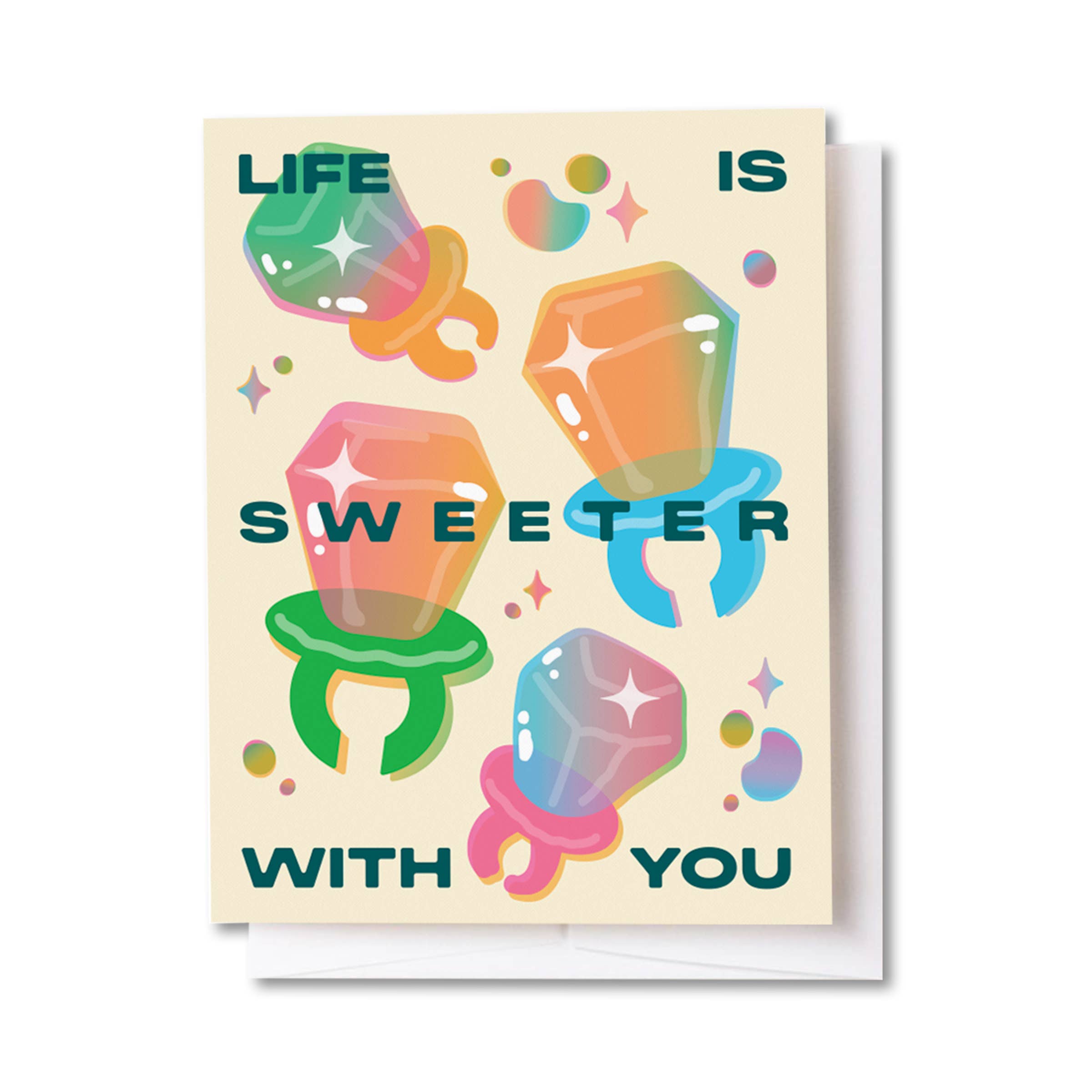 Life Is Sweeter Ring Pop Card