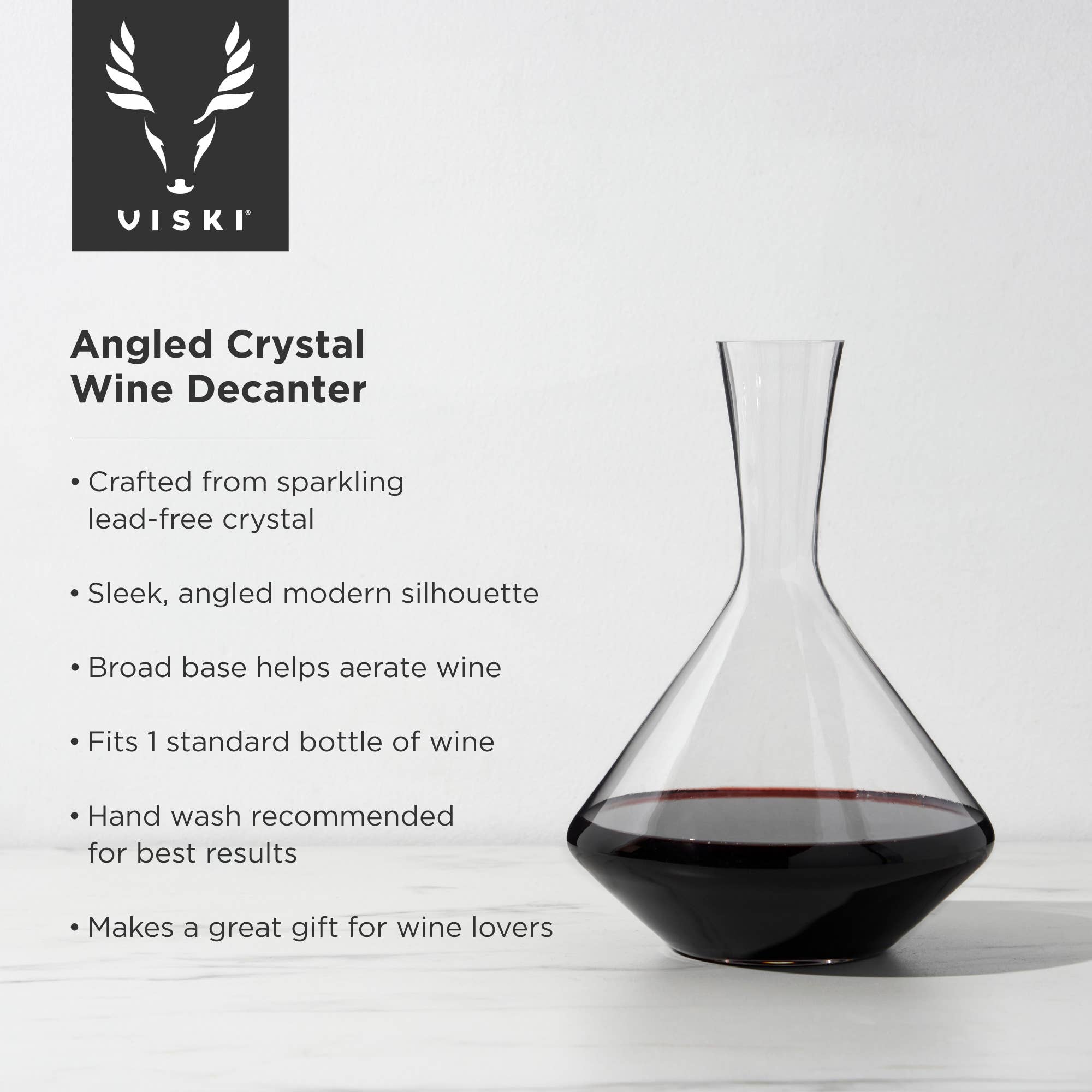 Raye Angled Crystal Wine Decanter