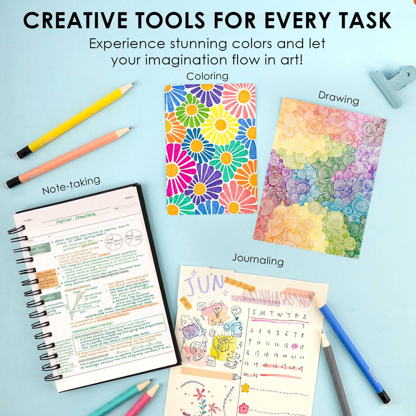 Medium Point Erasable Gel Pen Set: Set of 36