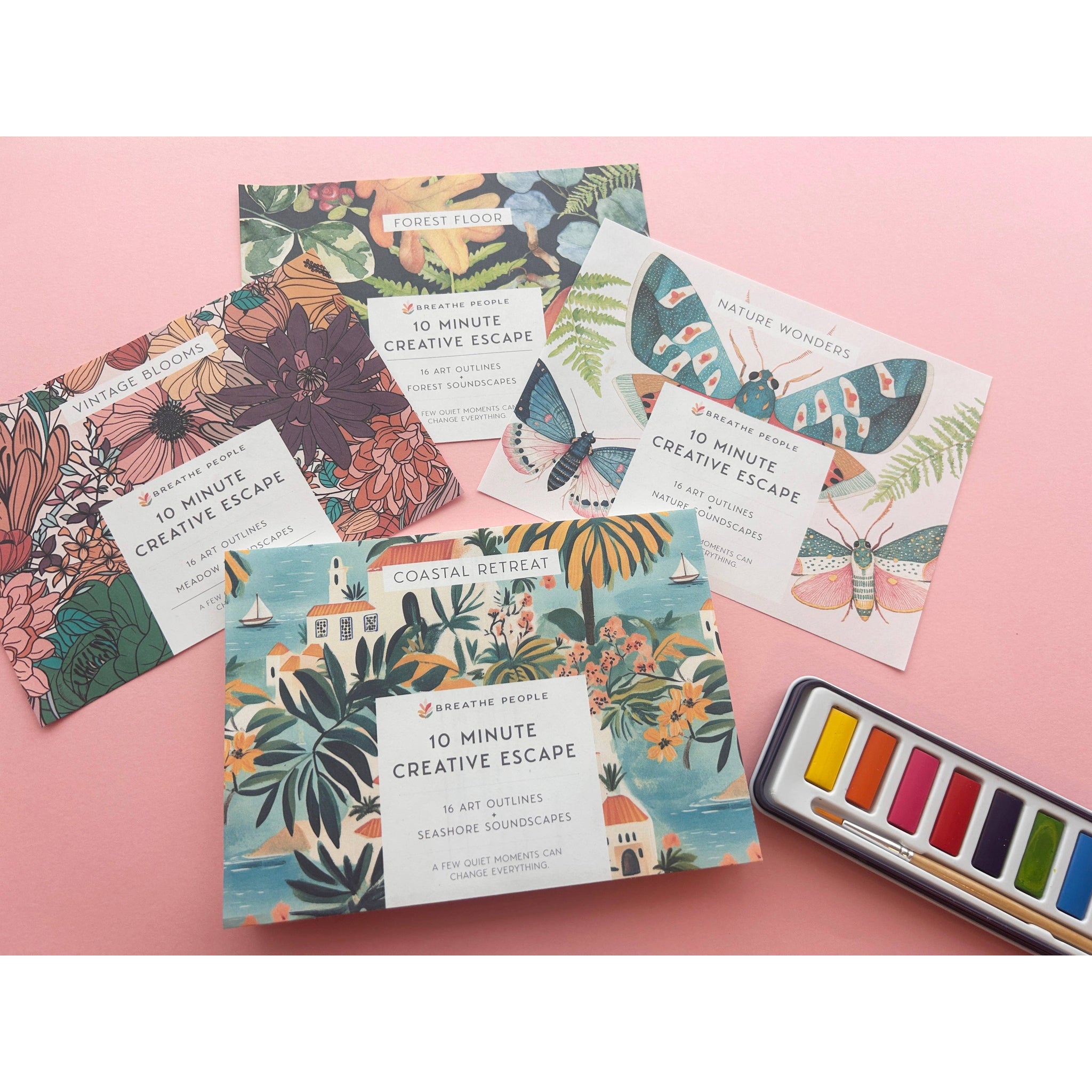 10 Minute Creative Escape Art Book — Forest Floor