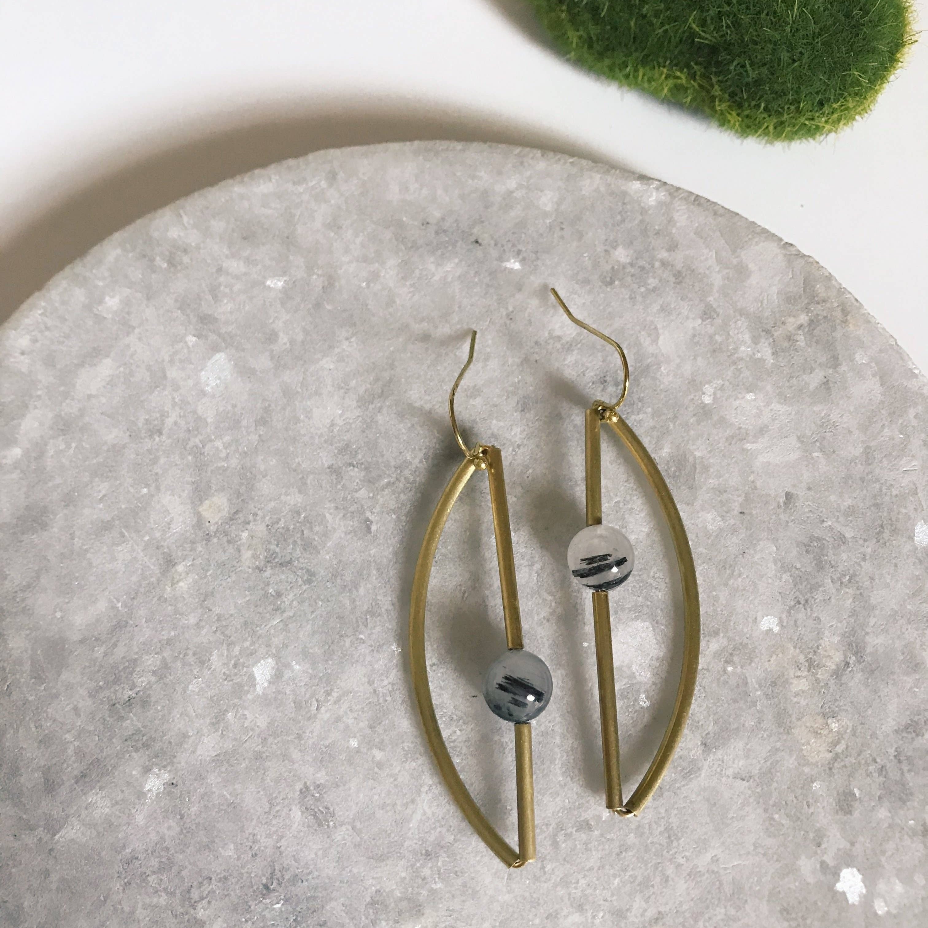 Juxtaposition Natural Stone Earrings