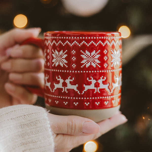 Fair Isle Sweater Stoneware Coffee Mug - DIGS