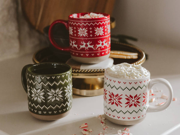 Fair Isle Sweater Stoneware Coffee Mug - DIGS